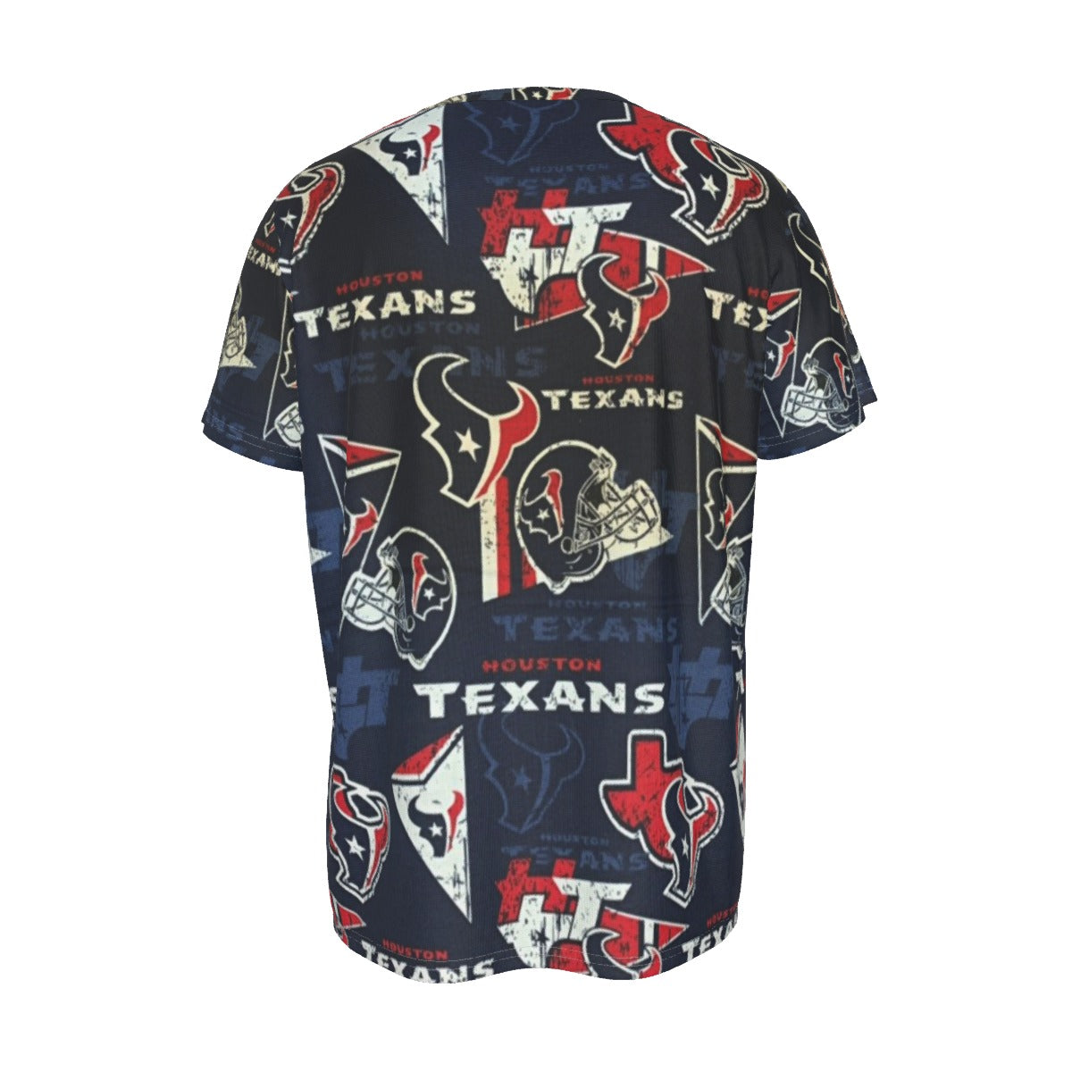 houston-texans-short-sleeve-t-shirt navy red football fabric breathable detail