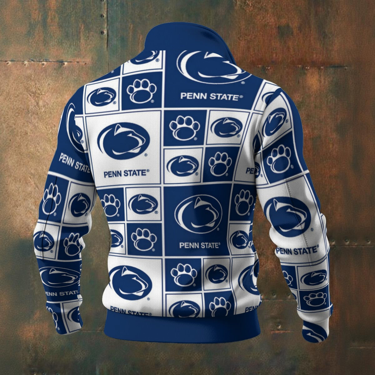 Penn State - Nittany Lions Men's Thick Knit Fleece Jacket White varsity sports apparel