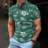 New York Jets  Men's Polo Shirt green white football outfit back view