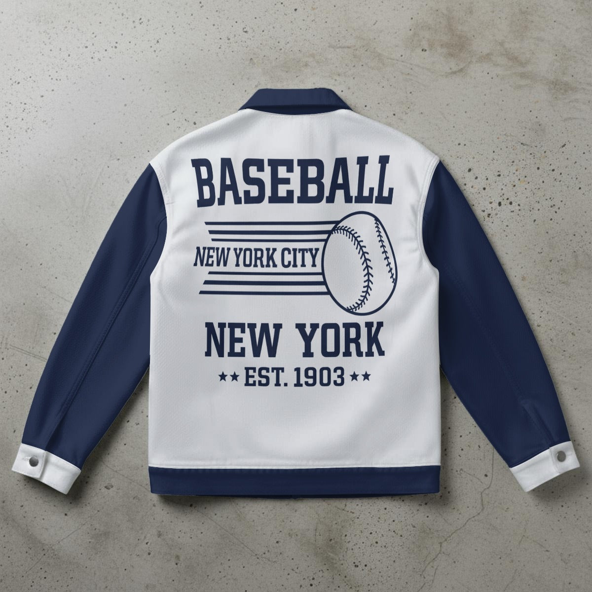 New York baseball Unisex Collared Jacket – football shirt, sportswear style, image 1.0