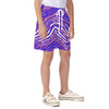🟥🟦 Kid’s Zebra Game Day Beach Shorts – Buffalo-Inspired Retro Football Style