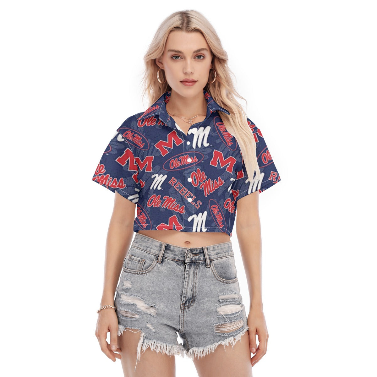 Ole Miss Rebels Women's Cropped Shirt varsity sportswear product image 1.0
