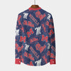 Ole Miss Rebels  Stand Collar Shirt With Long Sleeve|110GSM Imitation Flax varsity sportswear product image 2.0