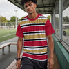 San Francisco Football Striped T-Shirt – Red and Gold Game Day Tee – football shirt, nfl fan apparel, image 1.0