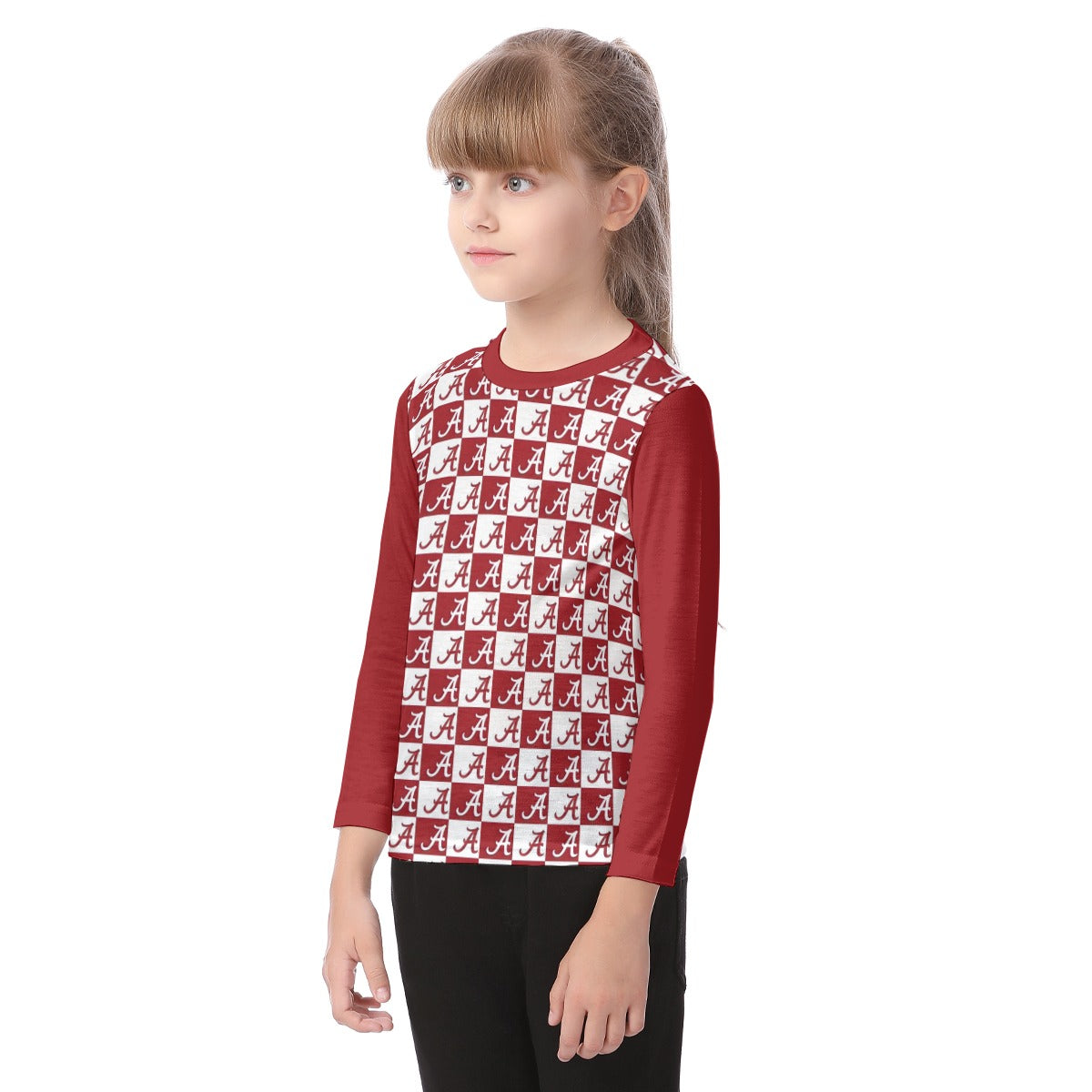 Alabama - Crimson Tide Kid's O-neck Long Sleeve T-shirt White varsity sports apparel