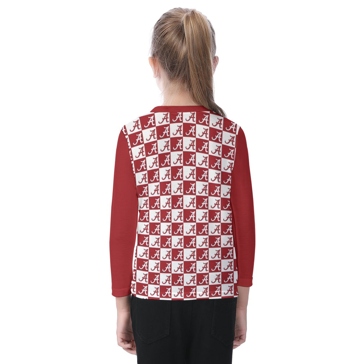 Alabama - Crimson Tide Kid's O-neck Long Sleeve T-shirt White varsity sports apparel