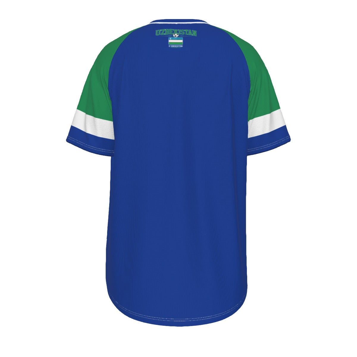 Uzbekistan Soccer T-Shirt Blue Green – Uzbekistan Football Shirt O'zbekiston Fan Tee