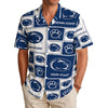 Penn State Nittany Lions Men's Hawaiian Shirt|150GSM White varsity sports apparel