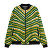 Green Bay football yellow green zebra Fleece Jacket – nfl fan apparel, casual fan outfit, image 1.0