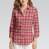 georgia bulldogs tartan plaid oversized button up women shirt women's mid-length sleeve shirt women tartan plaid game day fashion