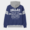 Dark Slate Gray Dallas football TX 214 Varsity Hoodie – North Texas Football Streetwear