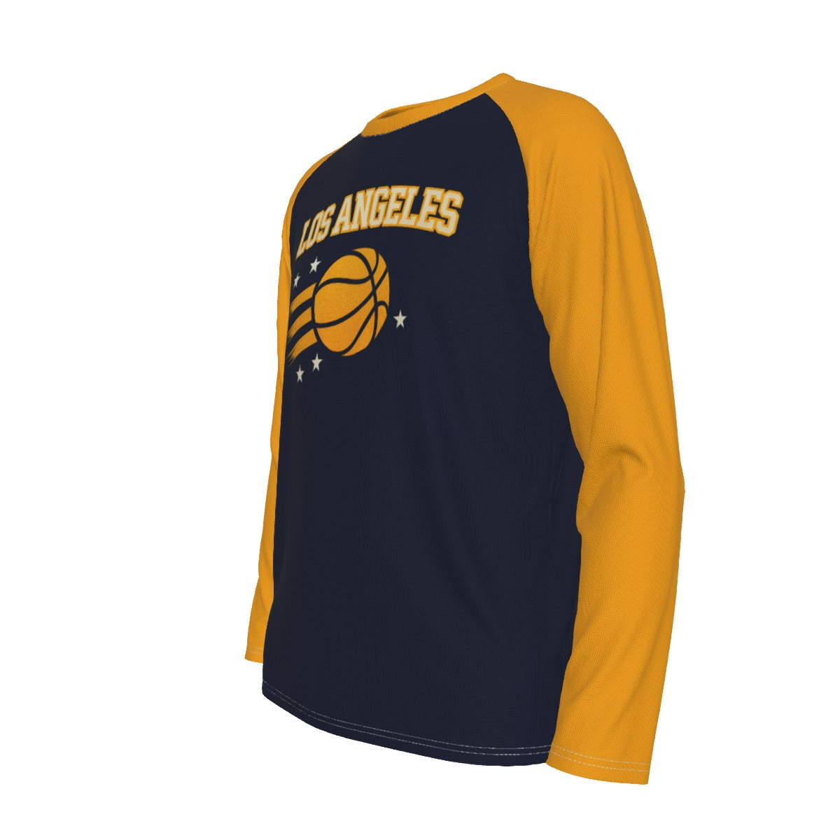 Dark Slate Gray Los Angeles Long Sleeve Raglan Shirt – Vintage Athletic Varsity Streetwear Tee