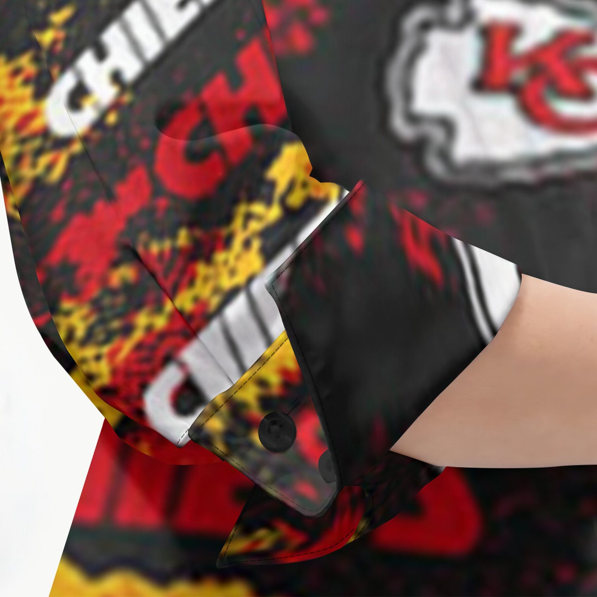 kansas-city-chiefs-womens-3-4-sleeve-shirt red gold football outfit image 3.0