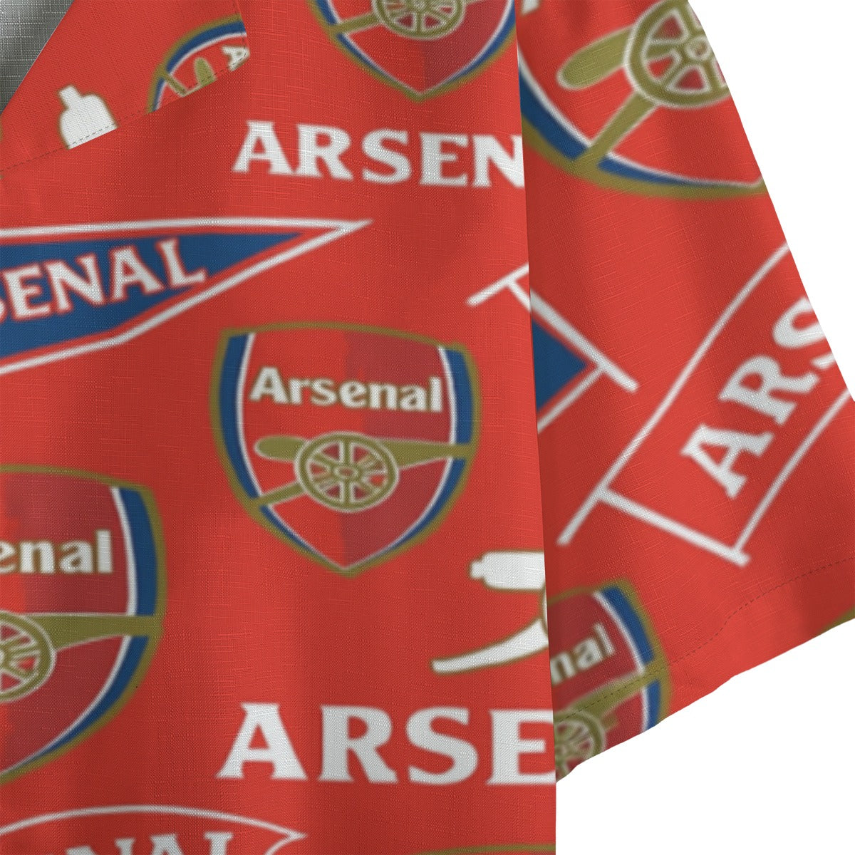 Arsenal FC Faux Linen Hawaiian Shirt streetwear fashion product image 4