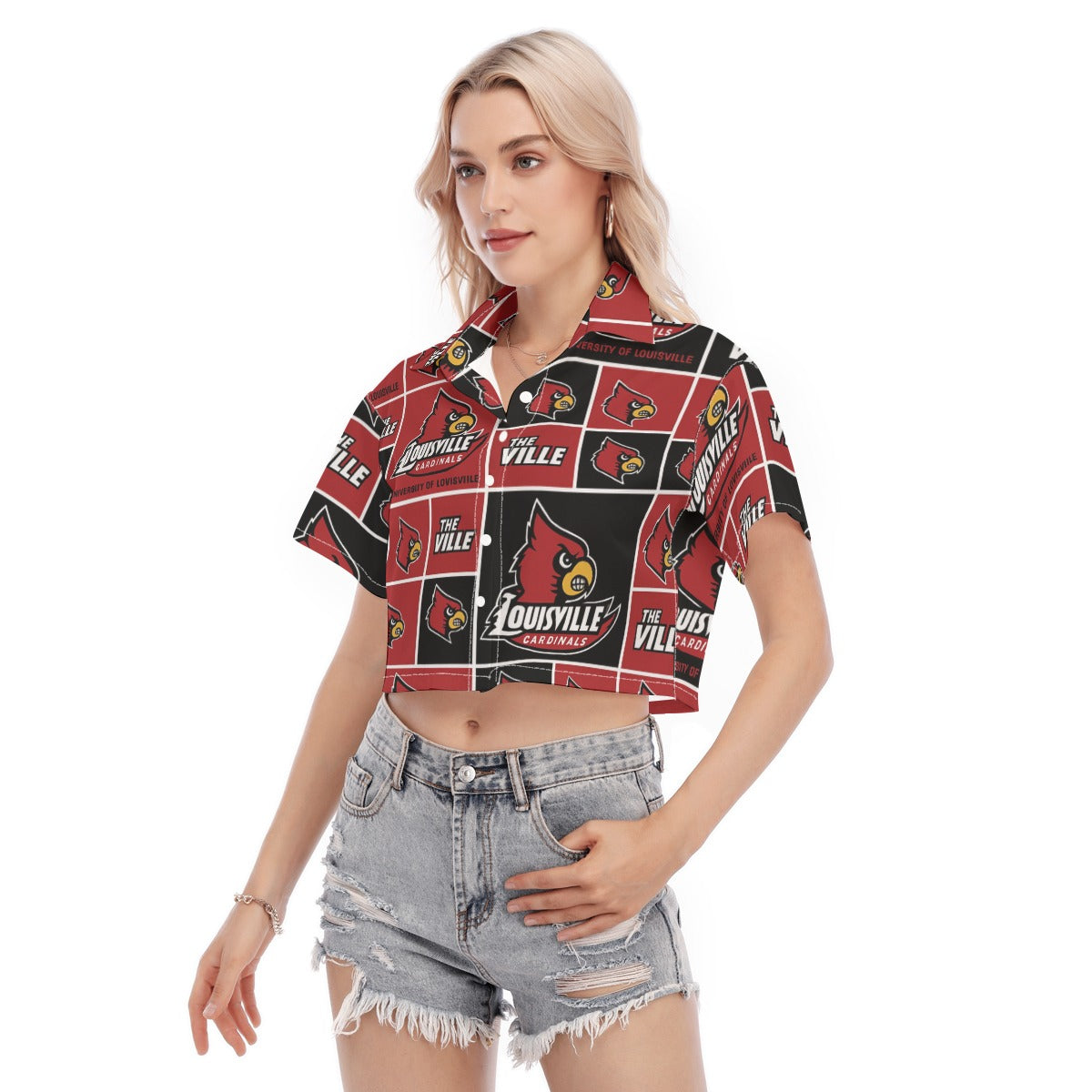 Louisville Cardinals Women's Cropped Shirt varsity sportswear product image 3.0