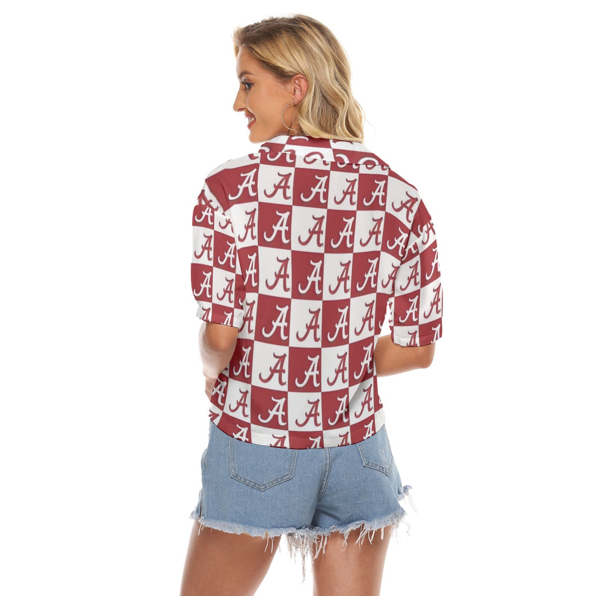 Alabama - Crimson Tide Women's V-neck Shirts White varsity sports apparel