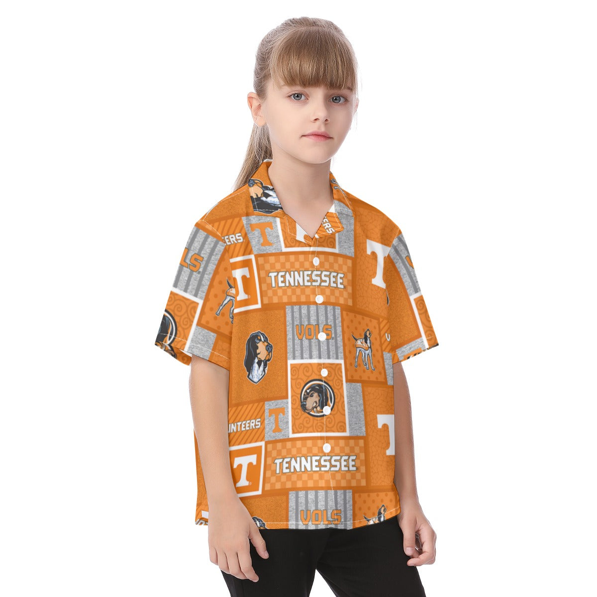 Tennessee Volunteers Kid's Hawaiian Vacation Shirt - college football fan gear varsity sportswear product image 2.0