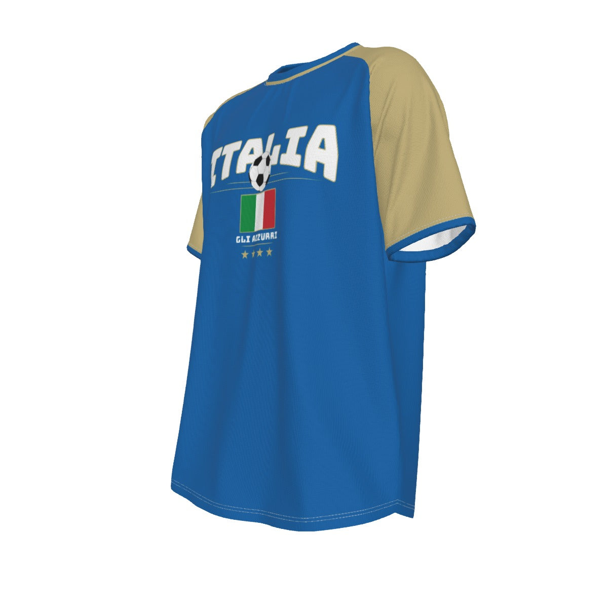 Dark Slate Blue Italy Soccer Fan T-Shirt – Vintage Italia Football Shirt Gli Azzurri Style | Retro Italian Football Tee