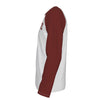 Saddle Brown Charlotte North Carolina Red White Long Sleeve Shirt – Vintage Varsity Athletic Raglan Tee