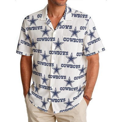 Dallas Cowboys Men's Hawaiian Shirt|150GSM – football shirt, fan gear, image 546