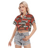 cleveland-browns-womens-cropped-shirt brown orange football outfit fabric close-up