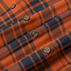 illinois fighting illini tartan plaid oversized button up women shirt women's shirt | 125gsm cotton women tartan plaid game day fashion