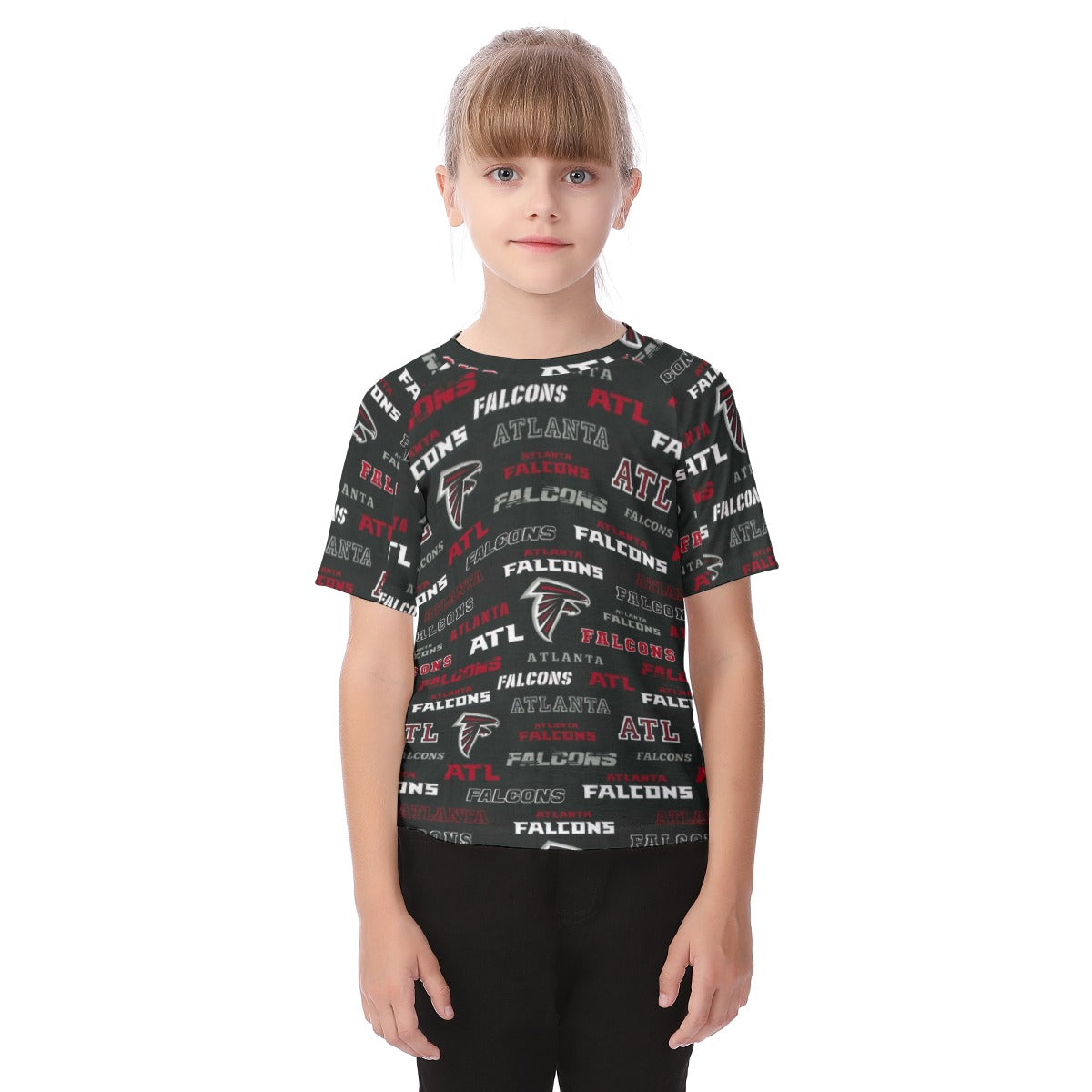 Atlanta Falcons Kid's  T-shirt red black football outfit back view