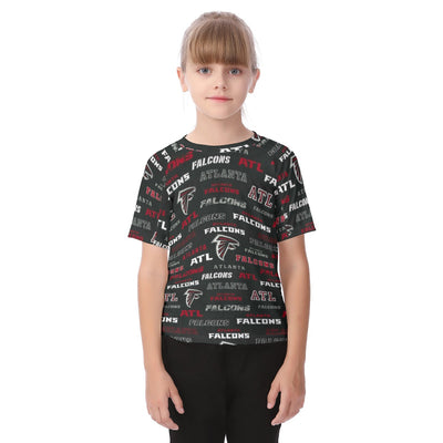 Atlanta Falcons Kid's  T-shirt red black football outfit back view