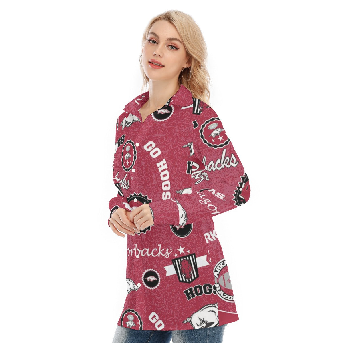 Arkansas Razorbacks Women's Long Shirt varsity sportswear product image 3.0