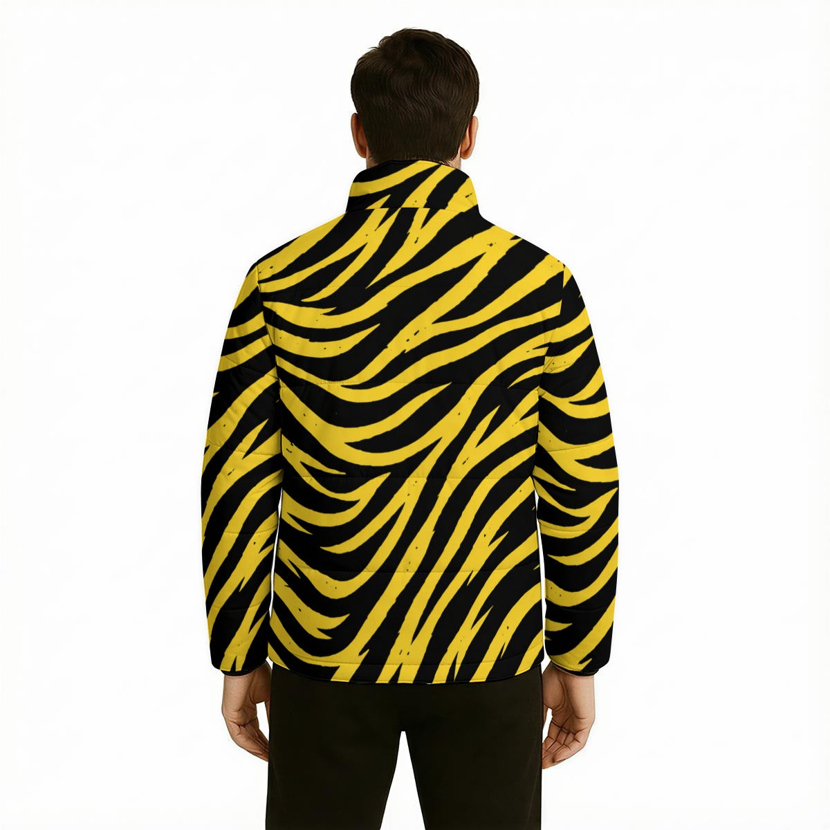 Pittsburgh football yellow black  Warm Quilted Polyester Jacket