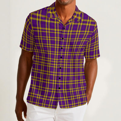 Louisiana State University Men's Hawaiian Shirt – game day outfit, football shirt, image 1.0