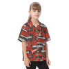 cleveland-browns-kids-hawaiian-vacation-shirt brown orange football outfit detail