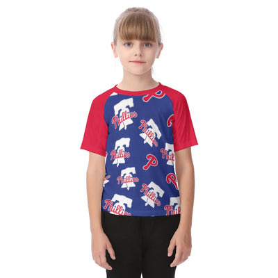 Philadelphia Phillies Kid's Raglan Sleeve T-shirt philadelphia phillies baseball fan apparel game day outfit