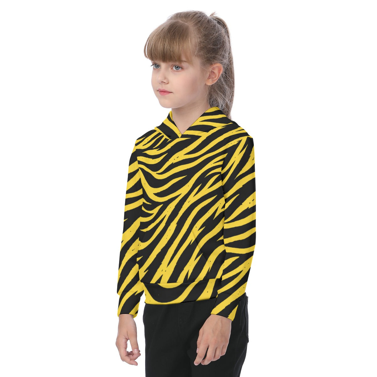 White Smoke Pittsburgh Football Yellow Black Zebra Kid’s Heavy Fleece Hoodie – Game Day Outfit