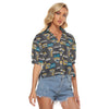 jacksonville-jaguars-womens-v-neck-shirts teal black football fabric breathable detail