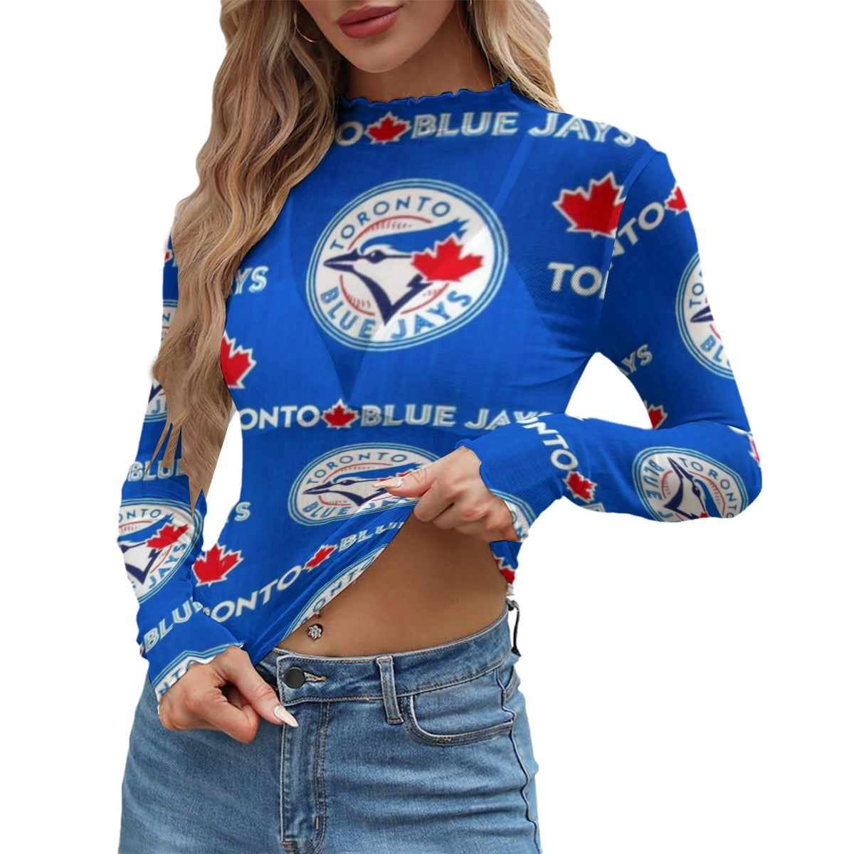 Toronto Blue Jays Women's Mesh T-shirt toronto blue jays baseball fan apparel game day outfit