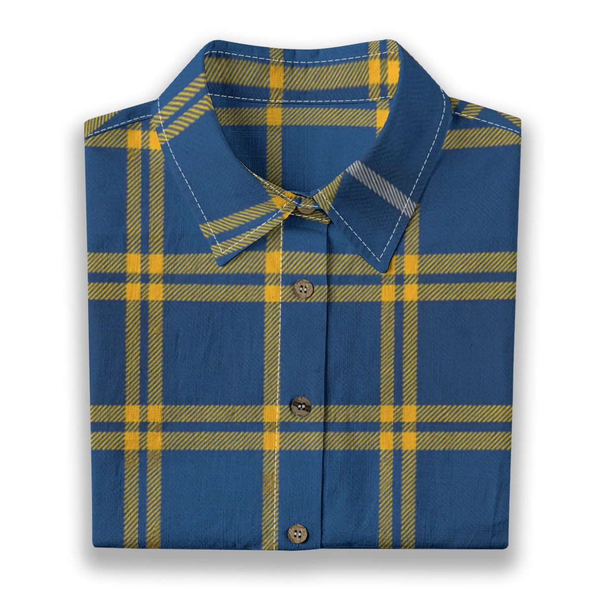west virginia mountaineers tartan plaid blue gold women's shirt | 125gsm cotton blue gold tartan plaid mountaineers game day fashion