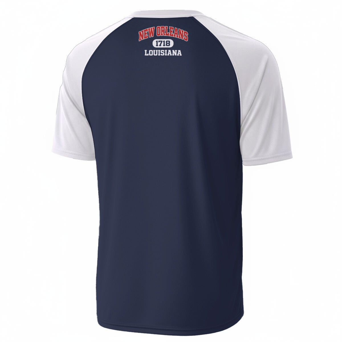 New Orleans 1718 Louisiana Baseball V-Neck T-Shirt Navy Blue and White – Urban Sports Streetwear