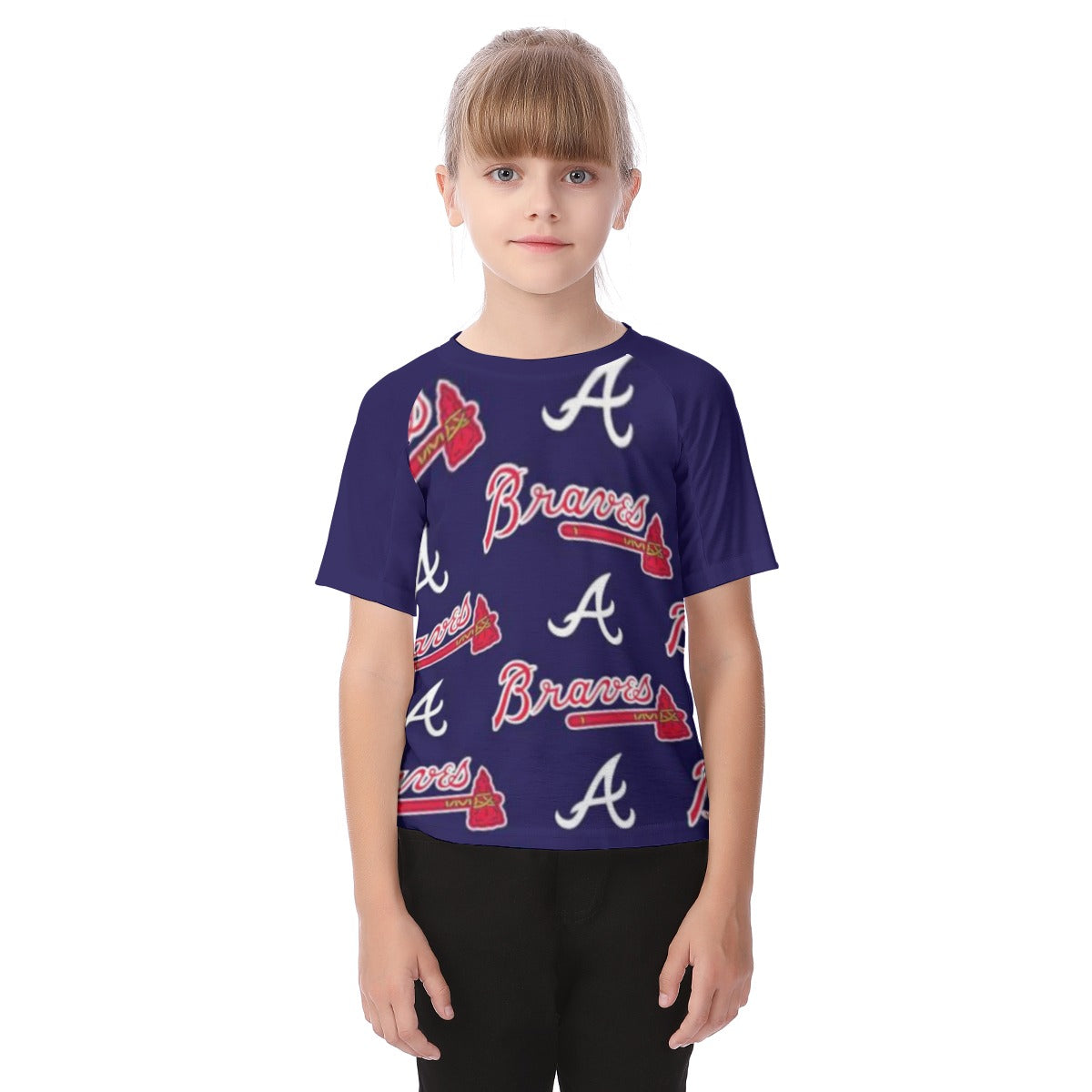Atlanta Braves Kid's Raglan Sleeve T-shirt atlanta braves baseball fan apparel game day outfit