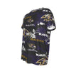 baltimore-ravens-short-sleeve-t-shirt purple black football outfit back view