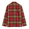 White Smoke San Francisco Football Plaid Blazer – Red and Gold Flat Lapel Casual Game Day Jacket