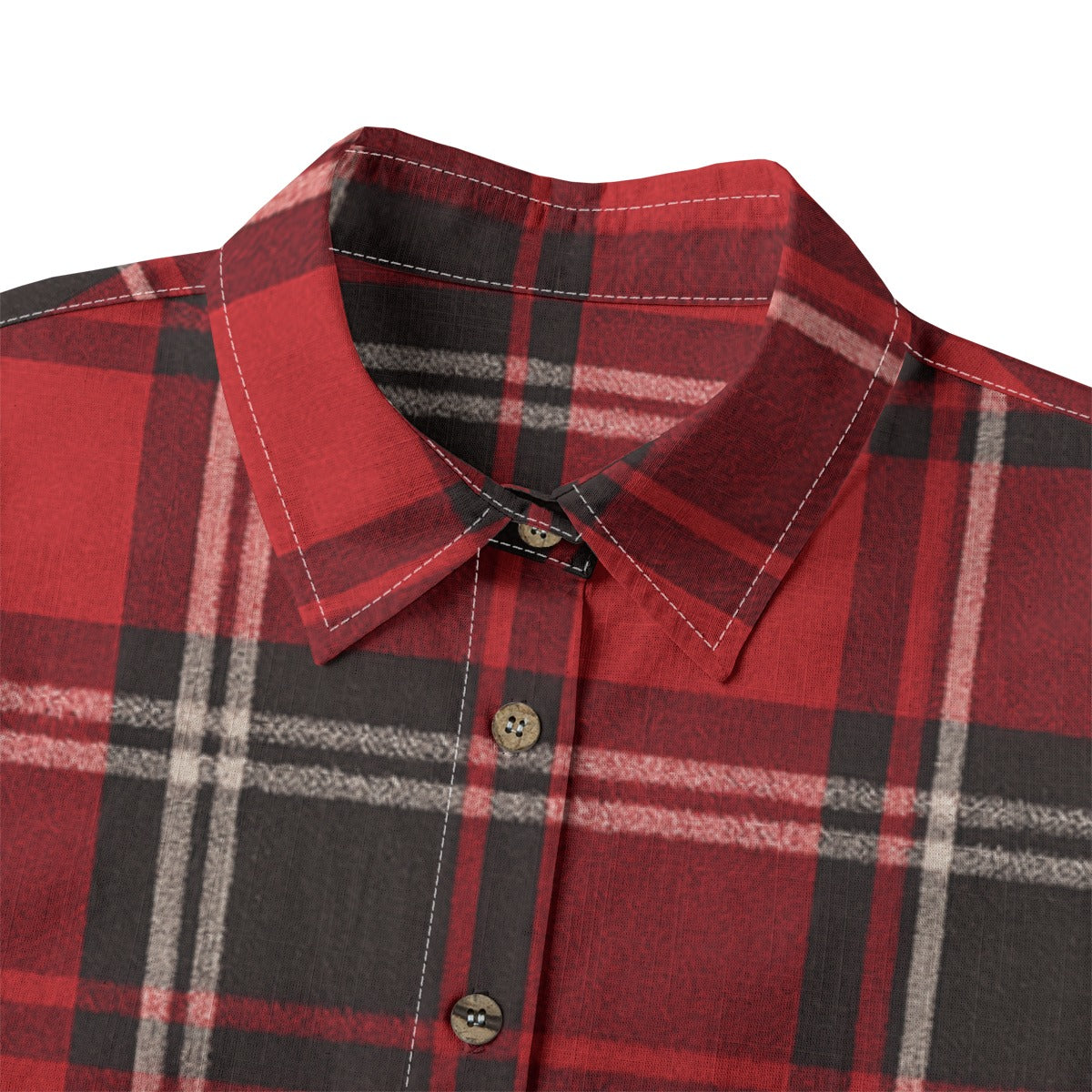 red black plaid women football fashion top