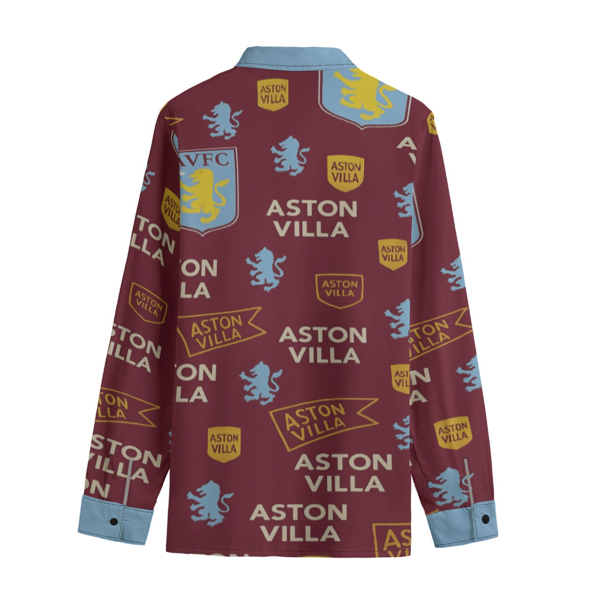 Aston Villa Men's Lapel Collar Shirt With Concealed Placket |115GSM Cotton poplin