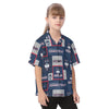 Connecticut Huskies Kid's Hawaiian Vacation Shirt White game day varsity apparel