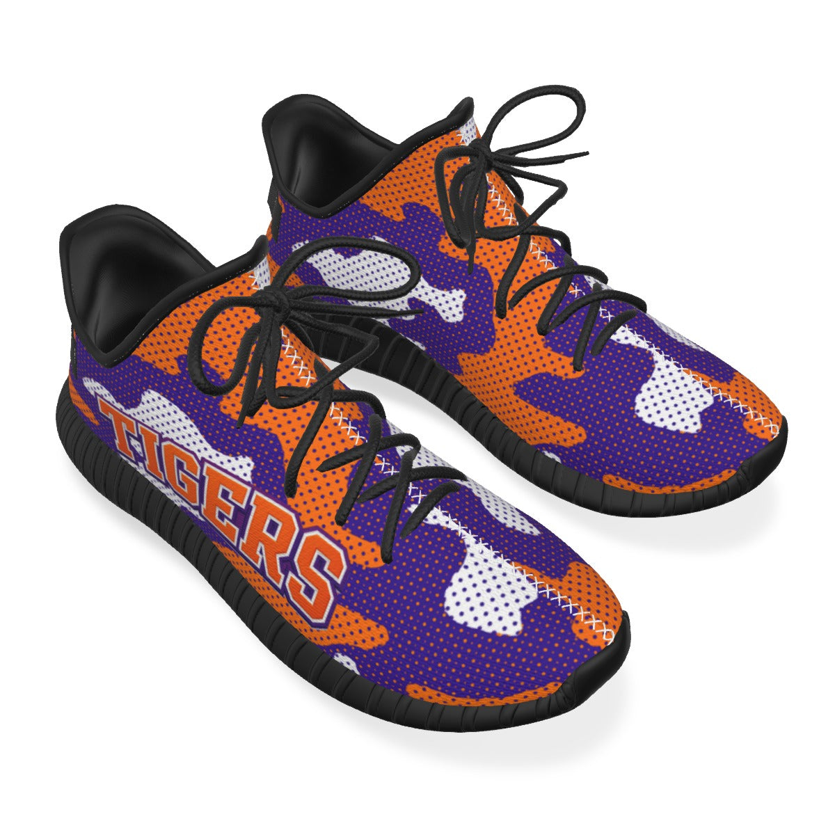 Clemson Tigers Purple Orange Knit Sneakers – Lightweight Athletic Game Day Shoes for Football Fans - ACC football apparel varsity sportswear product image 6.0