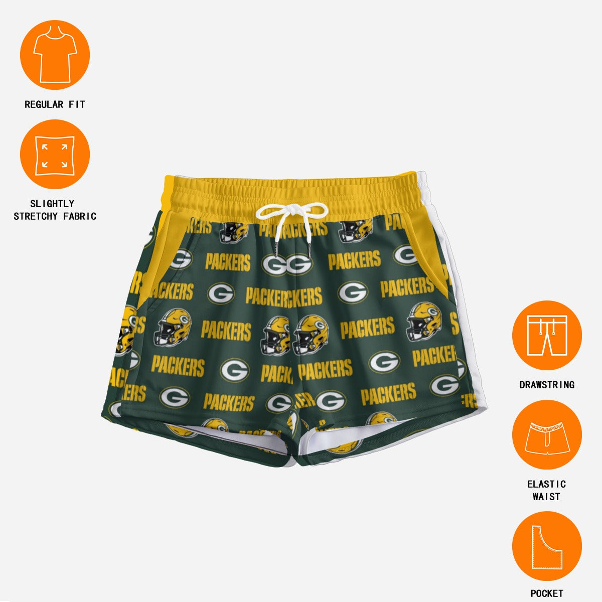 Green Bay Packers Women's Casual Shorts