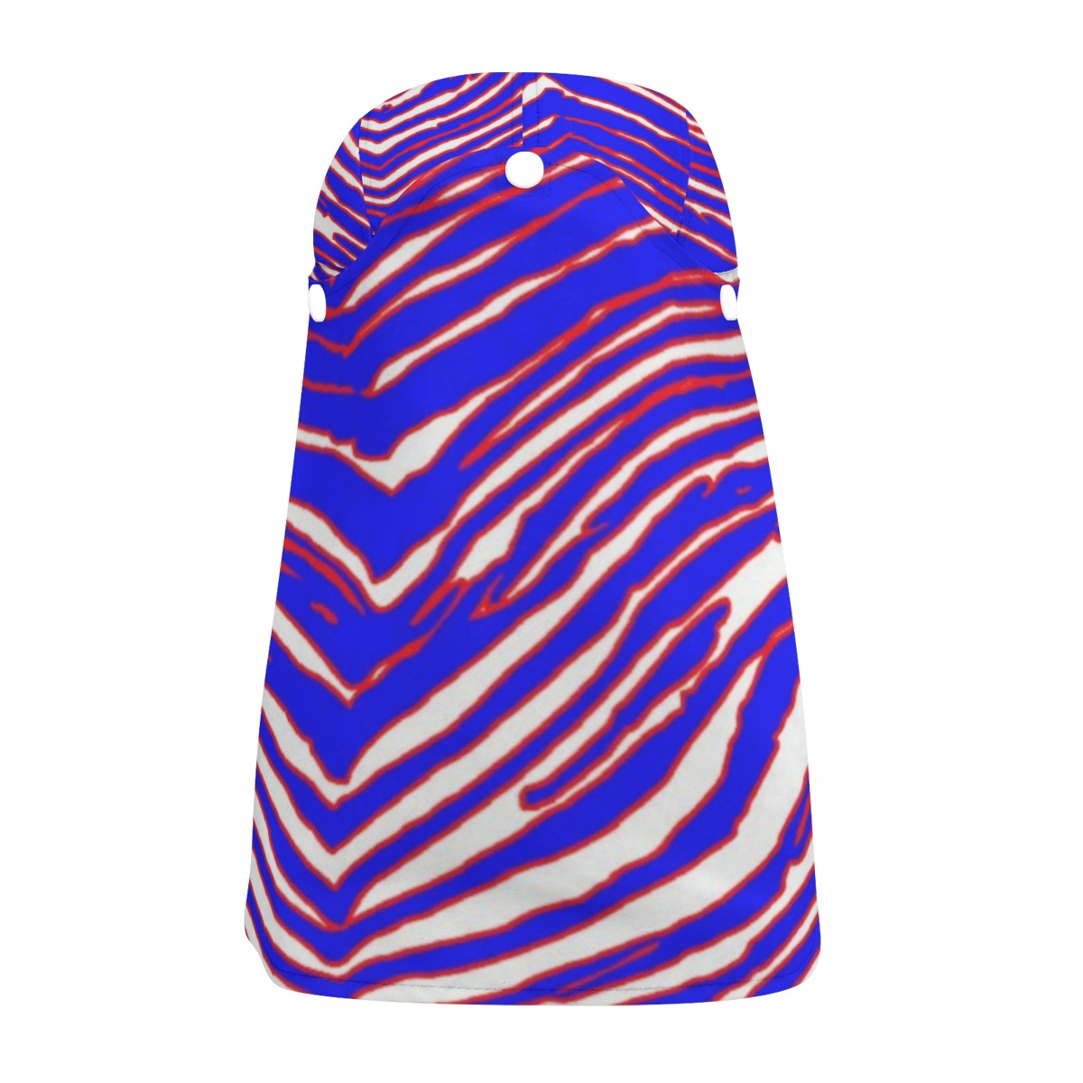 White Smoke Sun Hat With Neck Flap – Red Blue White Zebra Game Day Style