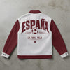 España La Furia Roja Varsity Jacket – Chaqueta Deportiva Retro para Fans del Fútbol Español