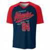 Atlanta Sports Team Graphic T-Shirt – Red and Navy Athletic Style Tee – casual fan outfit, game day outfit, image 1.0