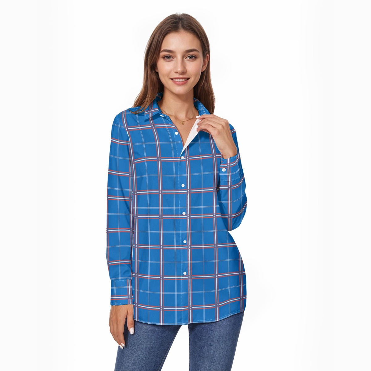 kansas jayhawks tartan plaid women shirt women tartan plaid game day fashion
